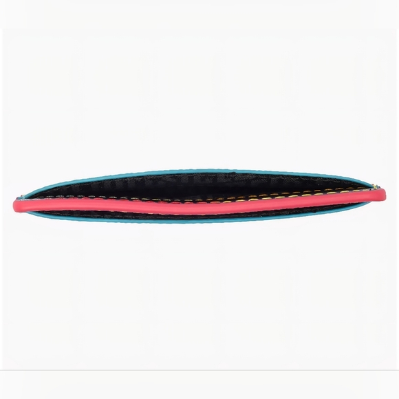 Kurt Geiger Richmomd Black Card Holder with Multicolor Stitching, NWT - Picture 3 of 3